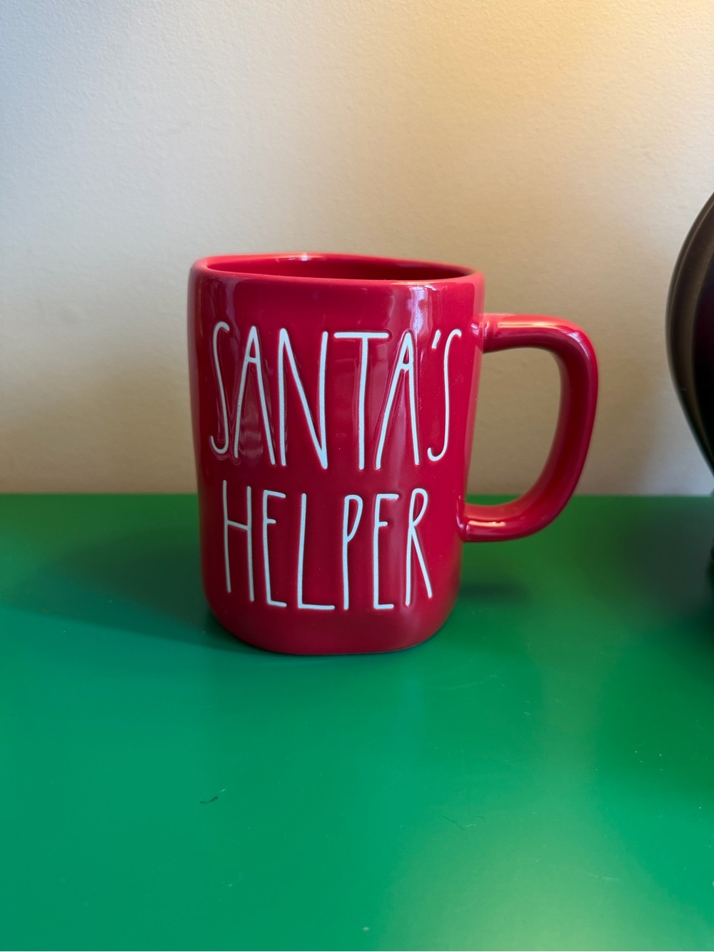 Rae Dunn Santa's Helper Red Holiday Mug
